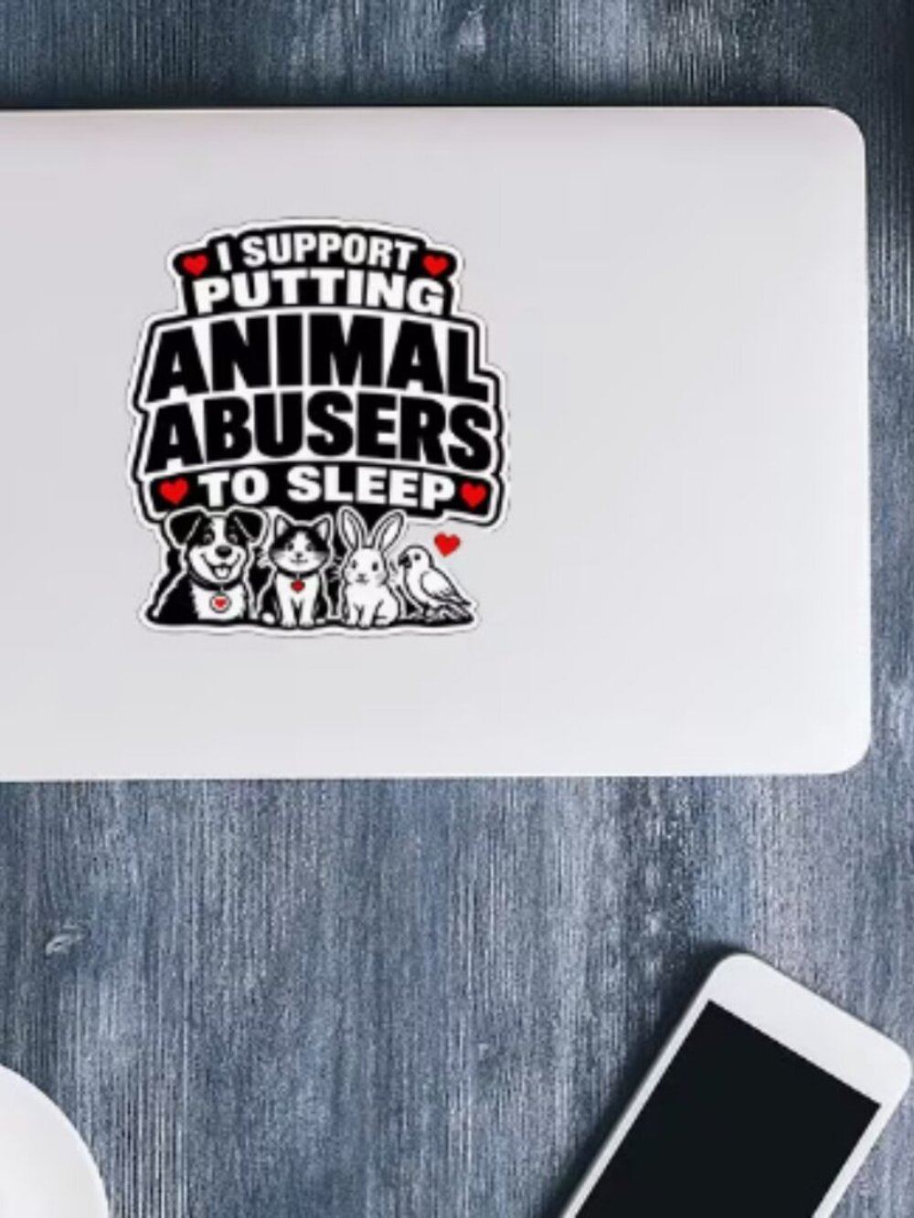 Don't Tolerate It! Animal Abuse Sticker - Picture 3 of 3